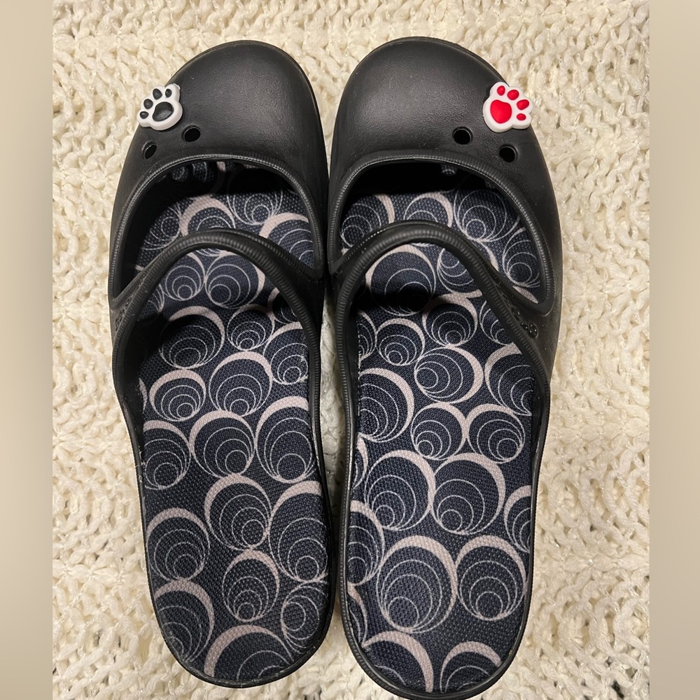 Black Crocs Maryjane wedges size 8